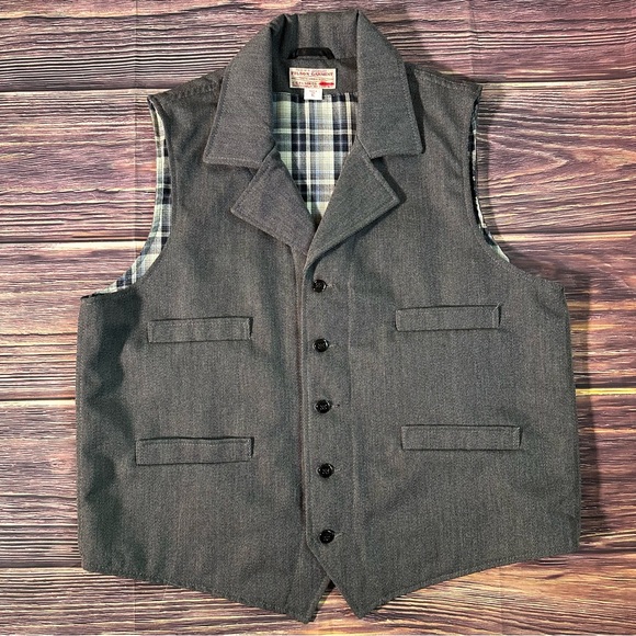 Filson Other - Filson Whipcord Western Vest Virgin Wool Mackinaw Pockets USA Style 10064 Sz XL